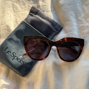 Le Specs Air Heart Sunglasses in Tort